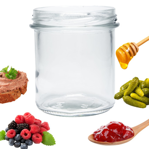PAC3500/82 Sklenice Skleněné sklenice 350 ml na zavařeniny, okurky, med, likéry, omáčky FI82