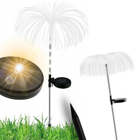 TG71397 solární lampa, 2 ks/sada, zahradní LED lampa ve tvaru medúzy, zapichovací lampa „jellyfish“