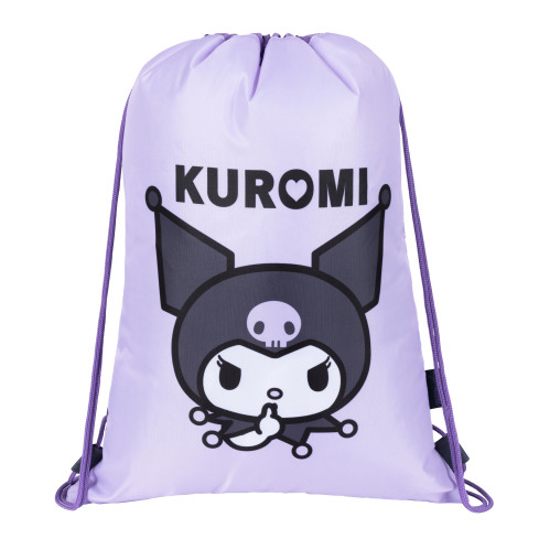KUR3 fialová školní tělocvičná taška Kuromi Sanrio na obuv, boty a školní oblečení, St. Majewski