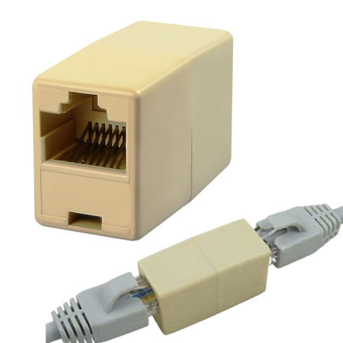 TV53 propojka síťových kabelů, propojka s konektorem RJ45, adaptér, 8p8c pozlacená