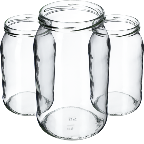 PAC900/82-1 Sklenice Skleněné sklenice o objemu 900 ml na zavařeniny, okurky, med, likéry a omáčky