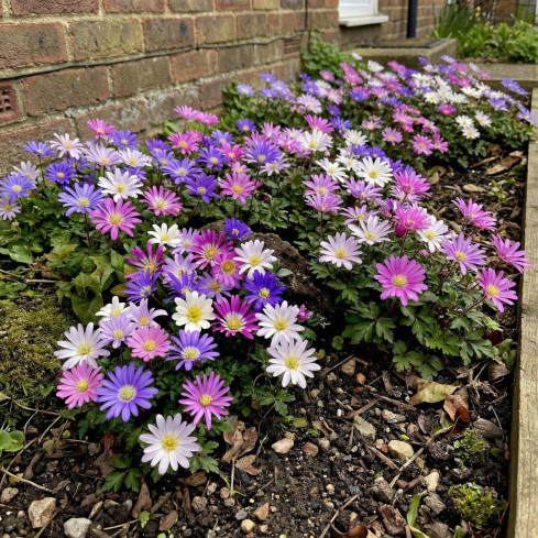 Anemone Blanda Mixed, cibulky anemonů, velikost 4/5, 50 ks.