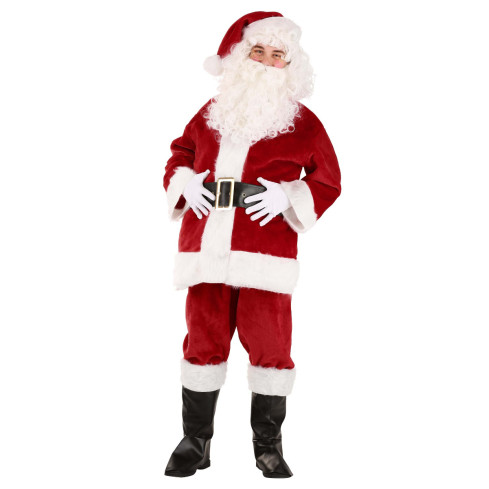 TG63185 – profesionální velurový kostým Santa Clause na Vánoce, hvězda