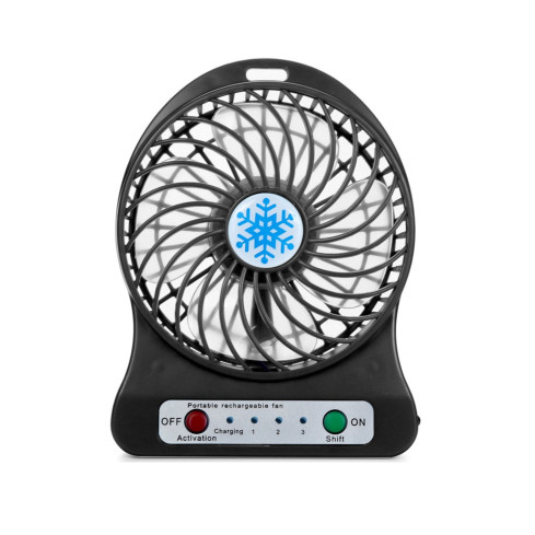 Ventilátor, stolní ventilátor, přenosný ventilátor, cestovní ventilátor, černý