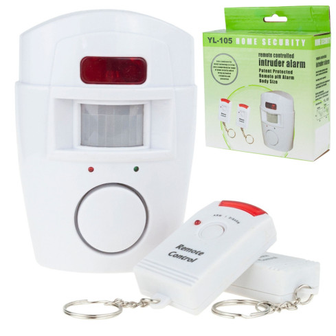 AG77 mini bezdrátový alarm s pohybovým čidlem, 2 dálkové ovladače, pro dům i na zahradu