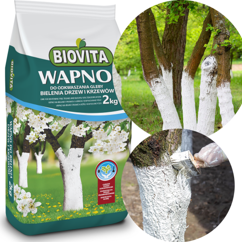BIO12 vápno na bělení stromů a keřů a na odkyselení půdy, 2 kg, Biovita