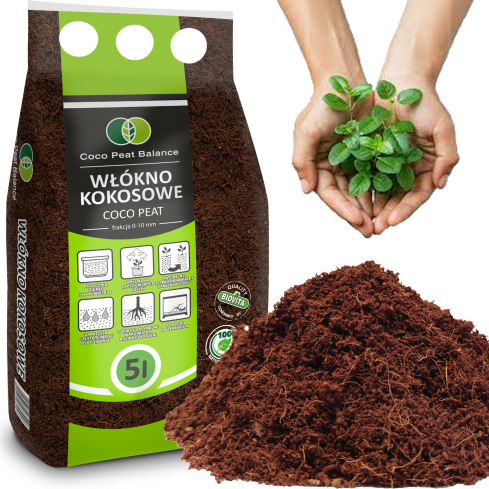 BIO16 biovita kokosová rašelina – kokosová vlákna, sypký substrát 0–10 mm, 5 l