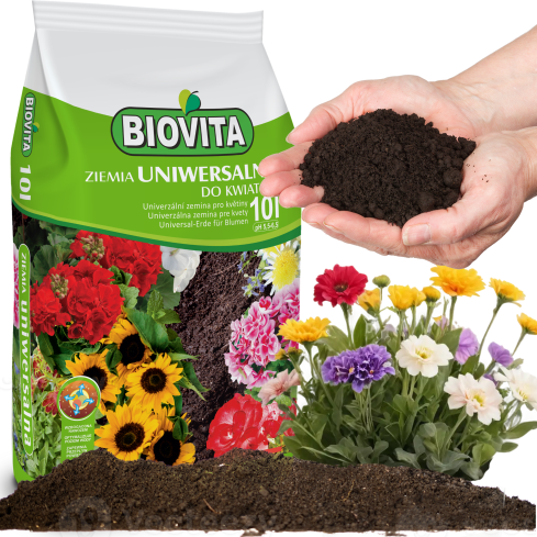 BIO6 univerzální zemina 10 l pro květiny a zelené rostliny Biovita