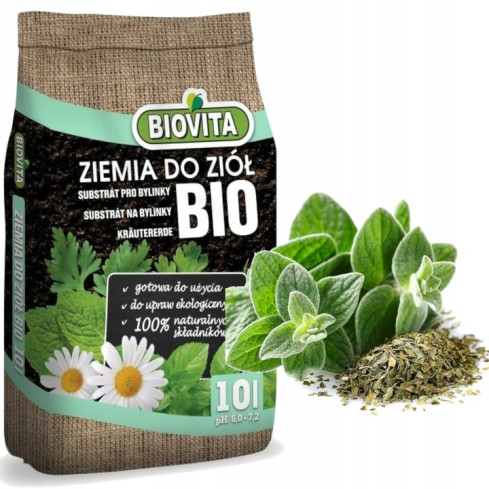 BIO30 biovita zemina, BIO substrát pro bylinky, přírodní 10 l