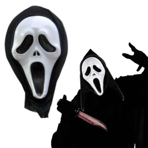 BM5 maska „Scream“ s kapucí – maska „Scream“ na Halloween