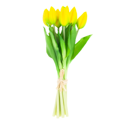 CV08289-4 kytice tulipánů z gumy, květiny jako živé, luxusní, 9 ks