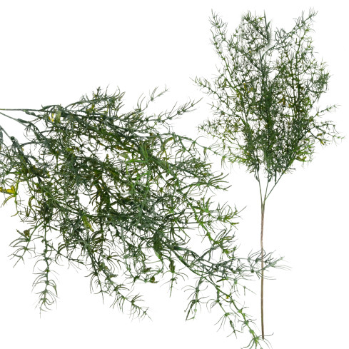 CV13686-3 dekorativní větvička asparagus, umělé květiny, ozdobný doplněk do kytice na hrob