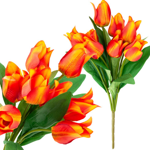 CV26811-4 velký kytice tulipánů X9 umělé květiny tulipány v kytici ze silikonu
