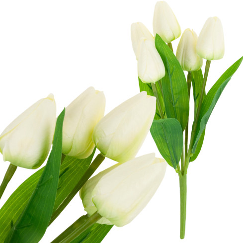 CV31225-1 tulipán, kytice tulipánů, krásná jako živé tulipány, bílé a ecru květy, X5