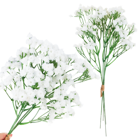 CV32934-1 gypsophila, kytice X5, ozdobná větvička s kvítky do vázy či aranžmá