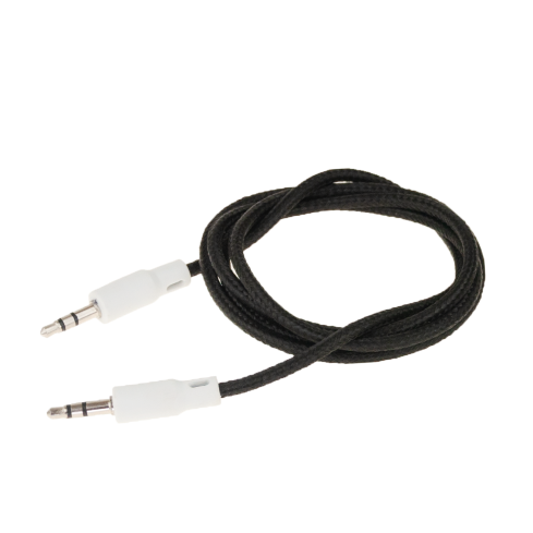 DD75 audio kabel AUX s mini jackem 3,5 mm, samčí konektory, 1 m, nezamotávací