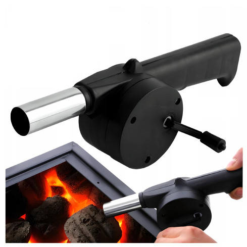 DO55 – ventilátor pro rozpalování grilu, rozdmýchávání ohně, táboráku, krbu a BBQ, ruční rozpalování