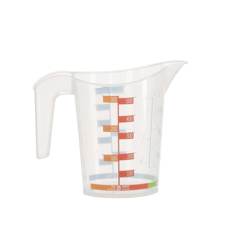 Titap-9059 odměrka, kuchyňská konvička, odměrný hrnek s stupnicí pro odměřování cukru a mouky, 0,5 l