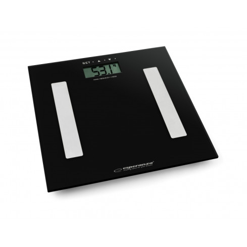 ES158C LCD koupelnová váha na fitness, černá
