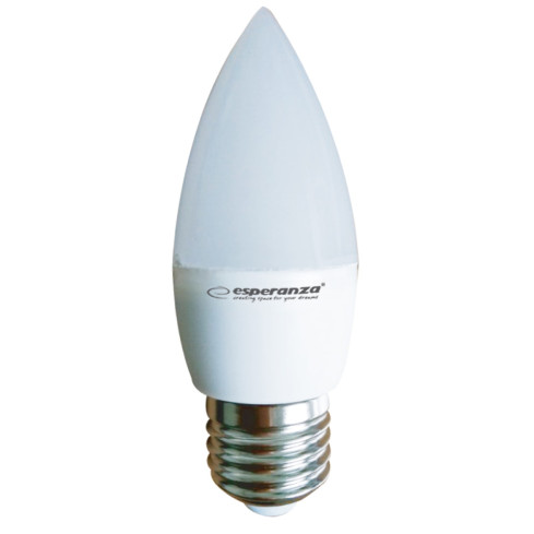 ELL147 LED žárovka C37 E27 6 W Esperanza, teplá bílá 3000 K
