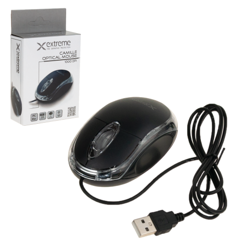 ES100C – kabelová optická USB myš, malá a pohodlná