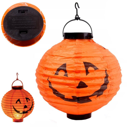 HL25 svítící dýňová lucerna s LED diodami na Halloween