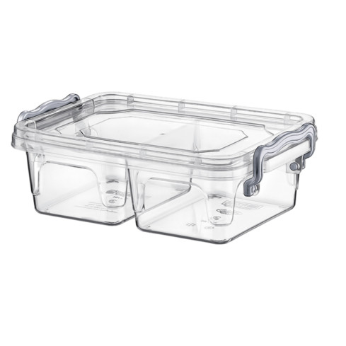 HOB021048 obdélníková dělená krabička na oběd, multi box 0,5 l, krabička na svačiny