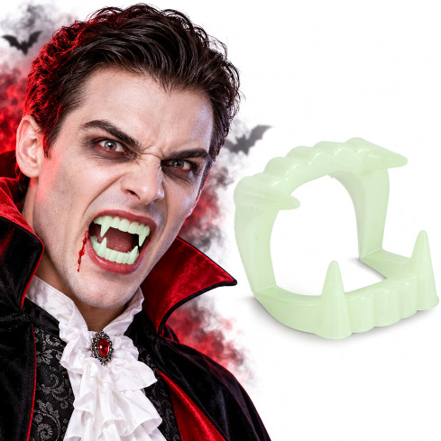 KK1 zuby upíří čelist halloweenské tesáky