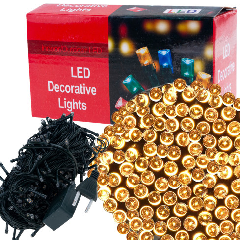 LC300 – výkonné vánoční světýlka, 300 LED, teplá bílá barva, na vánoční stromeček