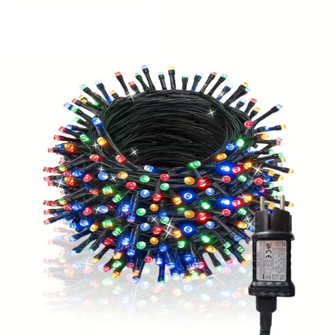LED světýlka 500 l, vícebarevná, vánoční stromečková, sváteční, venkovní, vnitřní, 3+25 m