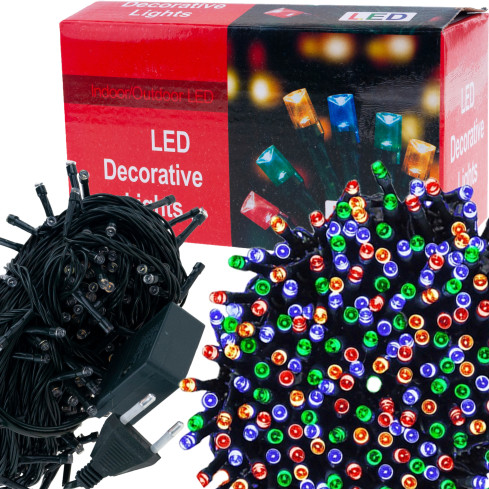 LM100 vánoční světýlka, 100 LED, vícebarevná, 8 režimů svícení, na vánoční stromeček