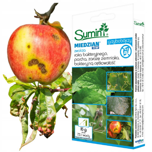 SUM6 – měděný fungicid 50 WP, 15 g proti ohnivé plísni a strupovitosti