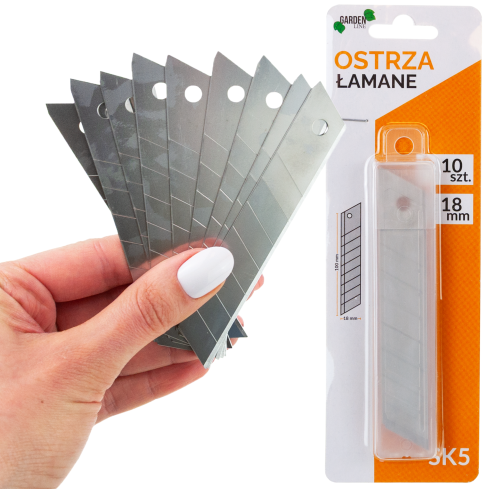 NOZ1593 výměnné lámací čepele do nože na tapety 18 mm, 10 kusů