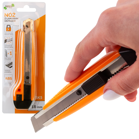 NOZ1609 nůž s lámacím ostřím, tapetářský nůž, 18 mm, vysouvací čepel