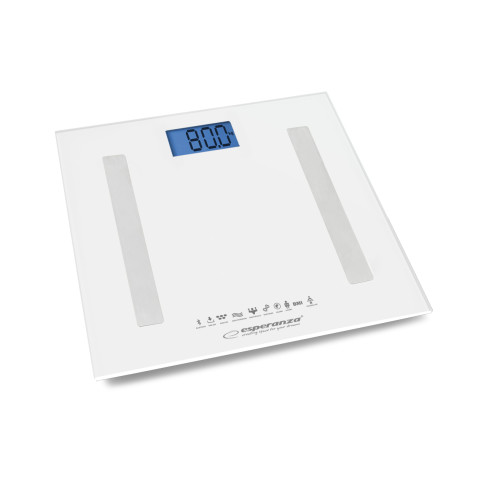 EBS016W Esperanza – koupelnová váha 8 v 1 s funkcí Bluetooth b.fit, bílá