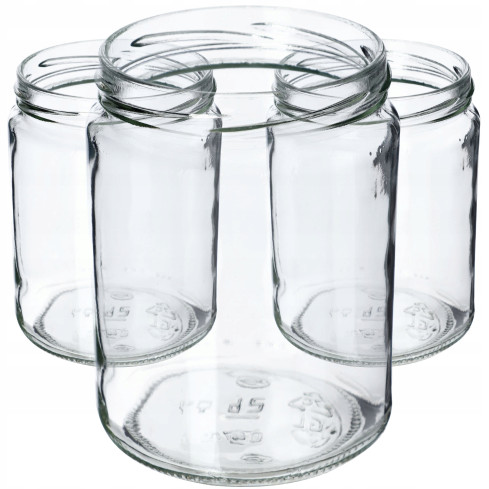 PAC500/82 Sklenice Skleněné sklenice o objemu 500 ml na zavařeniny, okurky, med, likéry a omáčky FI82