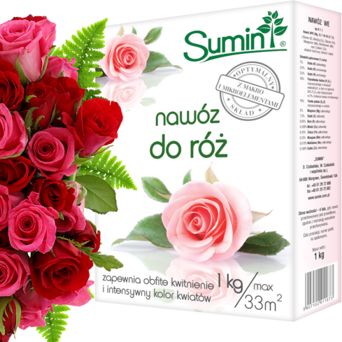 SUM14 – hnojivo pro růže, 1 kg, optimální složení, bohaté kvetení, zdravý růst