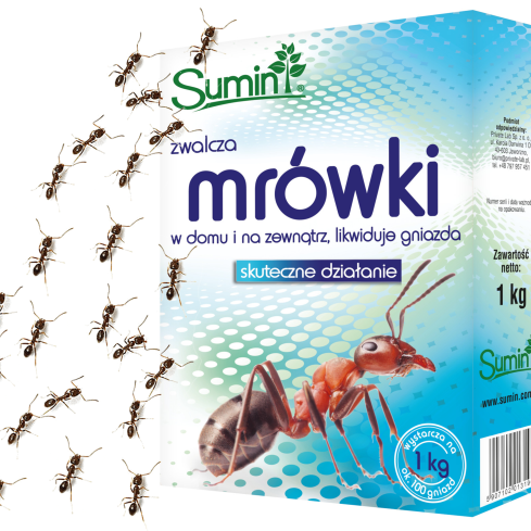 SUM17 prášek a granule proti mravencům, Sumin 1 kg, hubí mravence, ničí hnízda