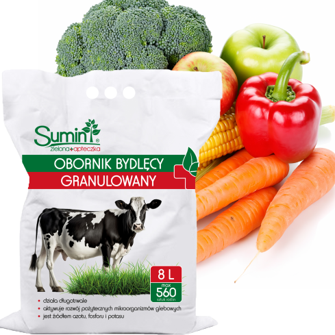 SUM56 sumin granulovaný hovězí hnůj, přírodní hnojivo, dusík, fosfor, draslík, 8 l