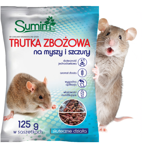 Jed na myši a krysy, obilný, Sumin, 29 ppm, 125 g