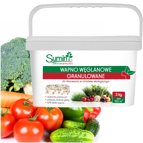 SUM64 granulované uhličitanové vápno k odkysličování, 3 kg, zvyšuje pH, výtěžnost 150 m