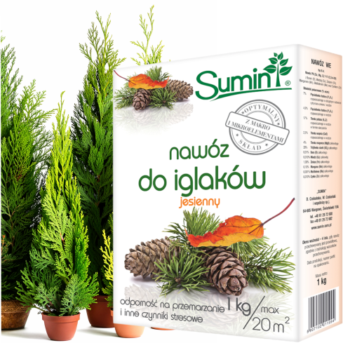 SUM65 sumin podzimní hnojivo pro jehličnany 1 kg, granulát s optimálním složením