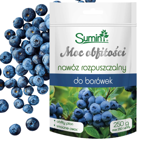 SUM80 – rozpustné hnojivo pro borůvky „Borówki – síla hojnosti“ 250 g podporuje růst