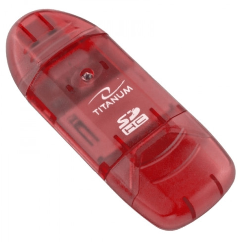 TA101R titanum čtečka karet SDHC červená