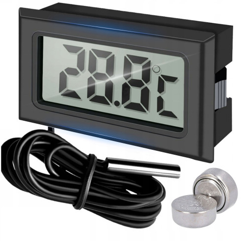 AF23 elektronický teploměr s LCD displejem a sondou do akvária