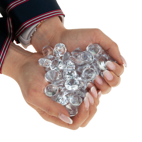 TG55062 diamantové kamínky, krystaly, dekorativní konfety, průhledné diamanty