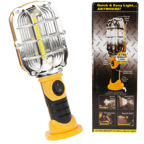 TG56630 – profesionální dílenská lampa, svítilna s magnetickým háčkem, LED, kanálová, baterie AAA, R6