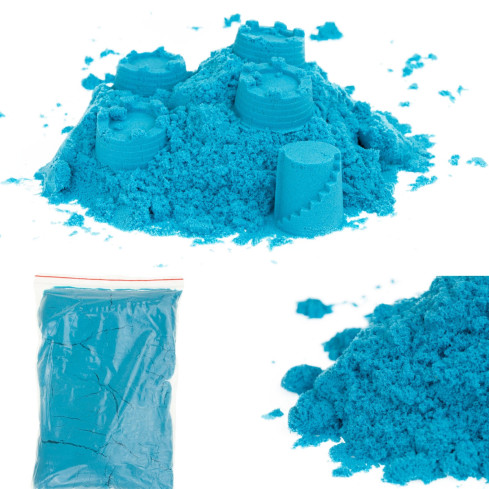 TG60132-1 kinetický magický písek 1 kg, písek „Piaskolina“, barva: modrá
