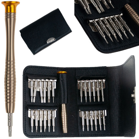 TG60646 multifunkční šroubovák, přesné šroubováky 25 v 1, torx, imbus, křížové bity + pouzdro