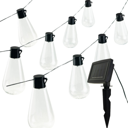 TG64622 solární LED girlanda, zahradní řetěz ve stylu loft, dekorativní, solární panel